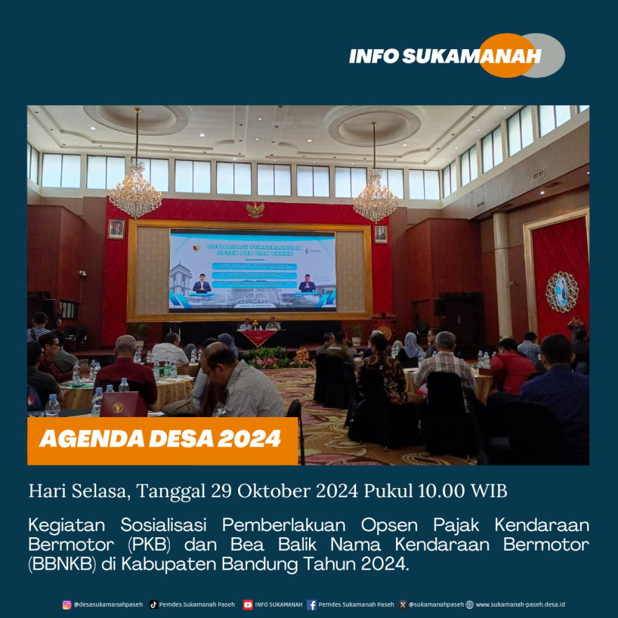 Sosialisasi Pemberlakuan Opsen PKB dan BBNKB Kabupaten Bandung 